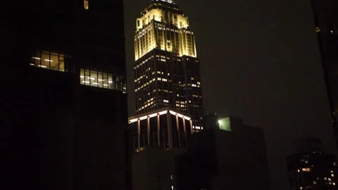Empire State Building nightime Stock Footage 162815046