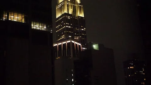 Empire State Building nightime Stock Footage 162815466