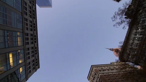 Empire State Building Seen from Car on Ground Stock Footage 112998740