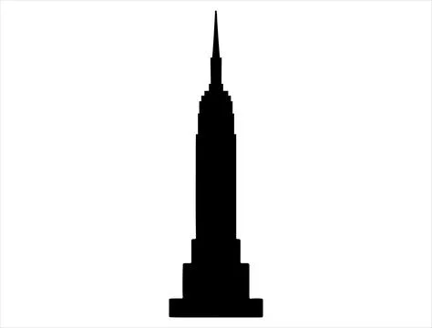 Empire state building silhouette vector art Stock Illustration