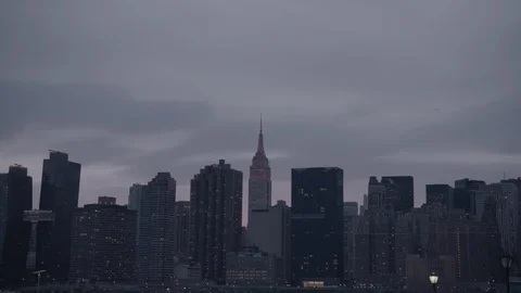 Empire State Building Skyline Stock Footage 128817614