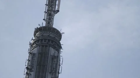 Empire State Building Spire Stock Footage 10794175