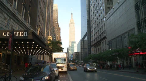 Empire State Building Through Building Scape Video stock 25734047