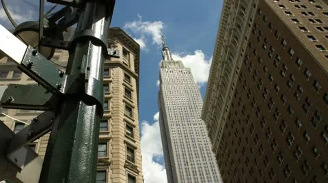 Empire State Building- Time Lapse Slider Video stock 20499589