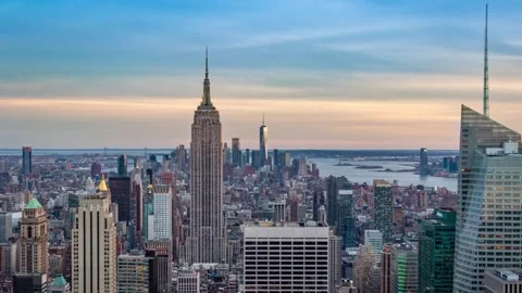 Empire State Building Timelapse | Day to Night | 2.7K Footage Stock Footage 172225397