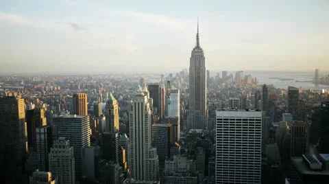 Empire State Building Timelapse (from Rockefeller Center) (HD) 動画素材 12793294