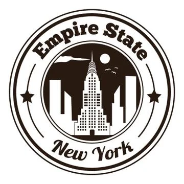 Empire State Label Ilustración de archivo