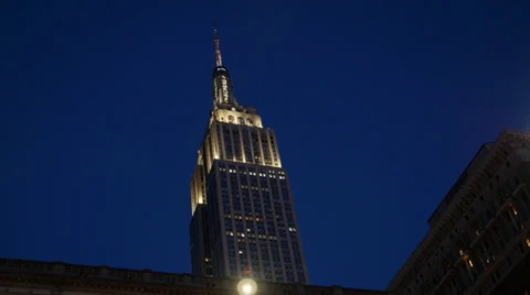 Empire State at Night - 4k Video stock 38376148