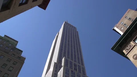EMPIRE STATE PAN DOWN SLOW MOTION NY Video stock 87184561
