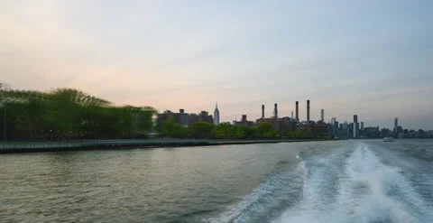 Empire State Williamsburg Bridge Accelerated Stock Footage 240128349