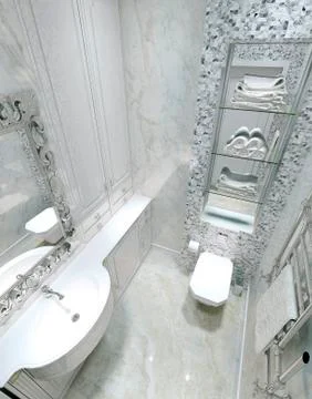 Empire style bathroom Stock Illustration