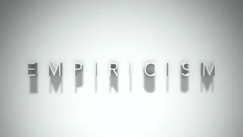Empiricism 3D title animation with shadows on a white background Stock Footage 297668368