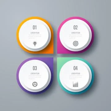 Emplate for cycle diagram, graph, presentation Stock Illustration