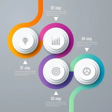 Emplate for cycle diagram, graph, presentation Stock Illustration