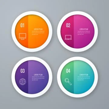 Emplate for cycle diagram, graph, presentation Illustrazione stock