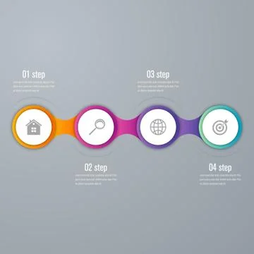Emplate for cycle diagram, graph, presentation Illustrazione stock