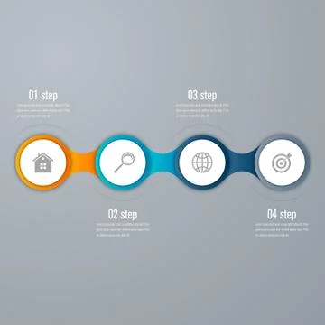 Emplate for cycle diagram, graph, presentation 스톡 일러스트