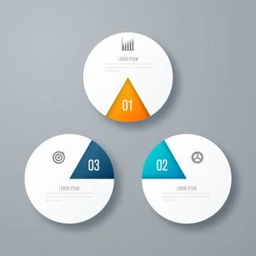 Emplate for cycle diagram, graph, presentation 스톡 일러스트