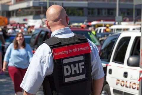 Employe of the DB security in Berlin Stock Photos