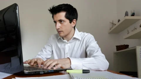 Employed working on the computer Stock Footage 61509154