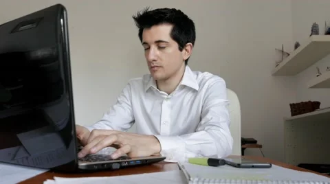 Employed you stretch your back while working Stock Footage 61514066