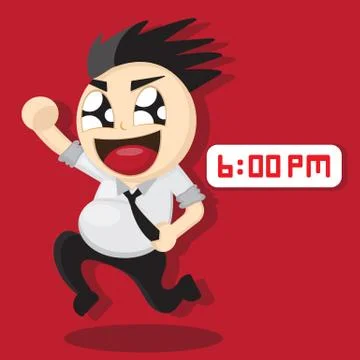 EMPLOYEE AND Time Off work Stock Illustration
