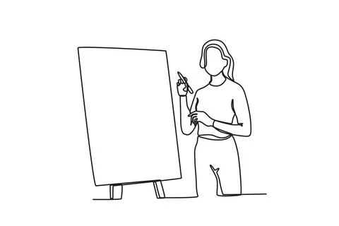 An employee annual presentation Stock Illustration