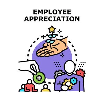 Employee appreciation concept for business development Stock Illustration