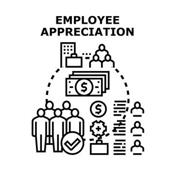 Employee appreciation program providing reward and incentive Illustration