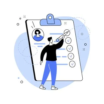 Employee assessment abstract concept vector illustration. Stock Illustration