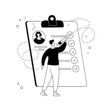 Employee assessment abstract concept vector illustration. Stock Illustration