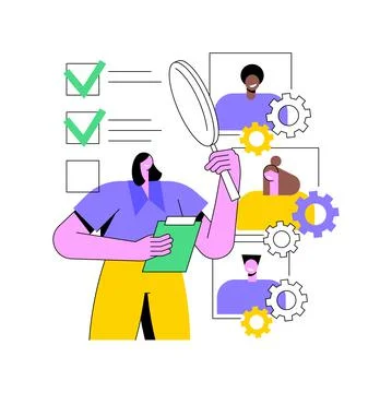 Employee assessment abstract concept vector illustration. 스톡 일러스트