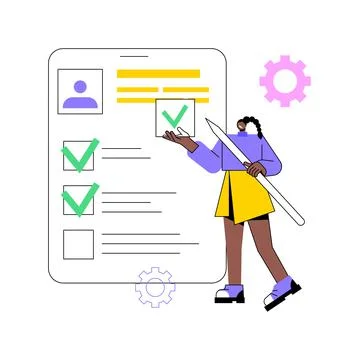 Employee assessment abstract concept vector illustration. 스톡 일러스트
