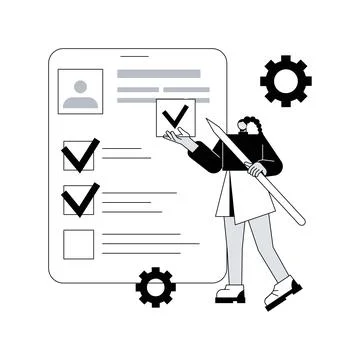Employee assessment abstract concept vector illustration. Illustrazione stock
