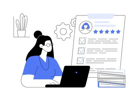 Employee assessment abstract concept vector illustration. 스톡 일러스트