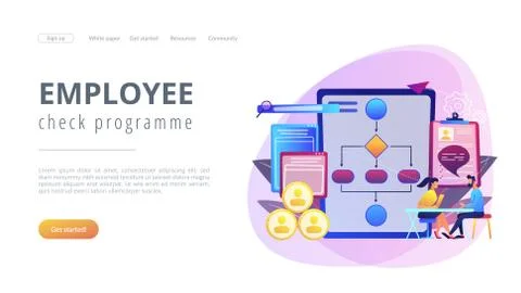 Employee assessment software concept landing page. Stockillustratie