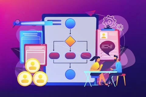 Employee assessment software concept vector illustration. 스톡 일러스트