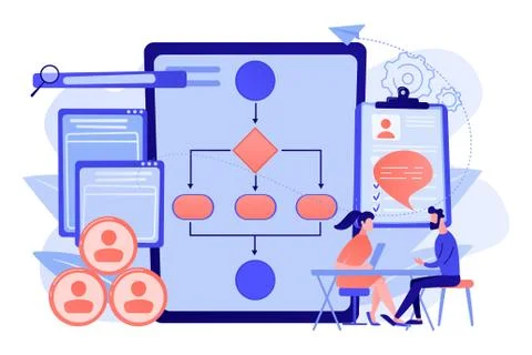 Employee assessment software concept vector illustration. Stock Illustration