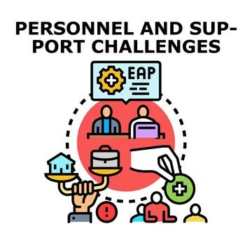 Employee assistance program addressing personnel support challenges イラスト素材