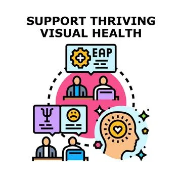 Employee assistance program concept fostering mental well being Stock Illustration
