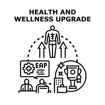 Employee assistance program improving health and wellness イラスト素材