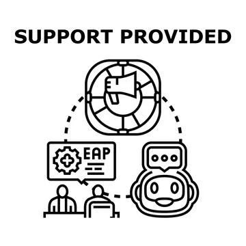 Employee assistance program offering comprehensive support solutions 库存插图