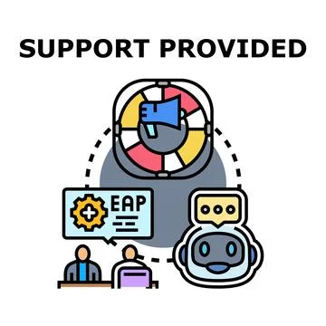 Employee assistance program offering comprehensive support solutions Stock Illustration