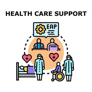 Employee assistance program offering comprehensive health care support Stock Illustration