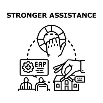 Employee assistance program offering comprehensive support system Stock Illustration