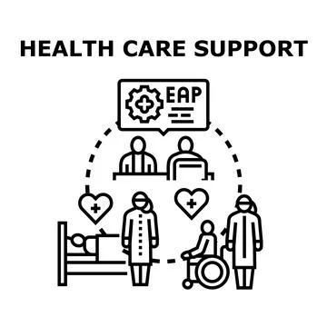 Employee assistance program offering comprehensive health care support Stock Illustration
