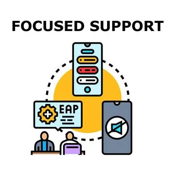 Employee assistance program offering confidential digital support concept 库存插图
