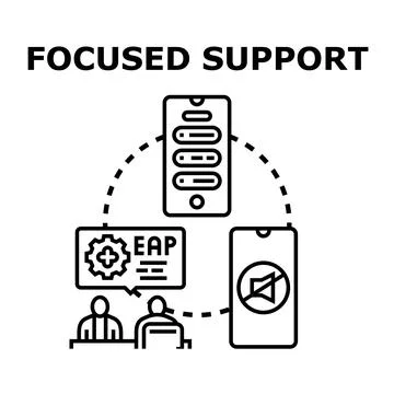 Employee assistance program offering confidential digital support concept Stock Illustration