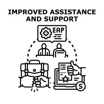 Employee assistance program offering improved support services Illustration