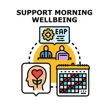Employee assistance program offering mental health support Illustration